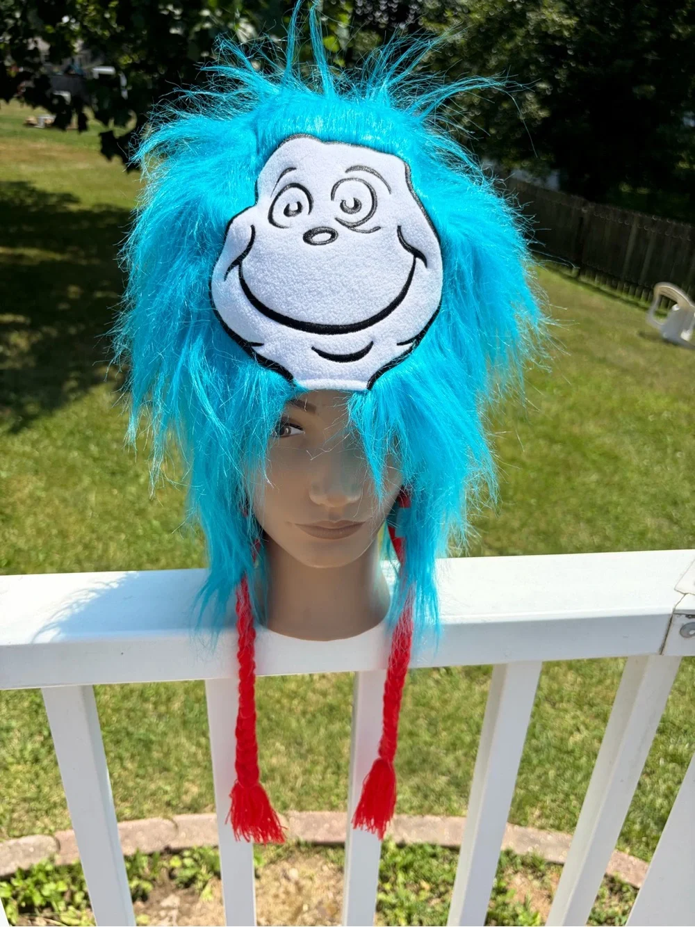 Dr. Seuss Cat in the hat thing 1 or thing 2 faux fur winter hat unisex